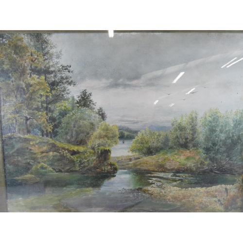 23 - W. McConnell, <br />The Tyne at Riding Mill, <br />Signed, watercolour....