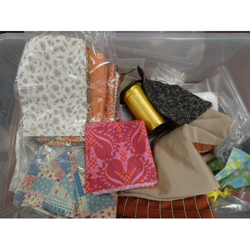 34 - Two large boxes of quilt and craft making samples....