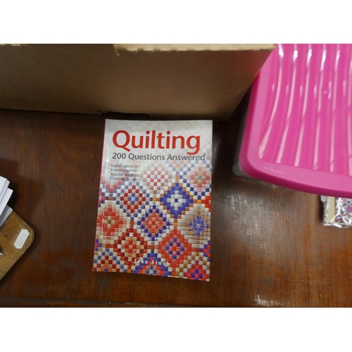 37 - Large box of quilting samples to include Liberty, cottons etc....