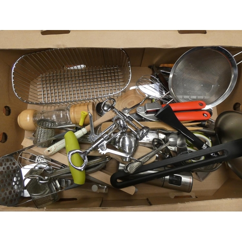 41 - Large box of kitchen utensils....