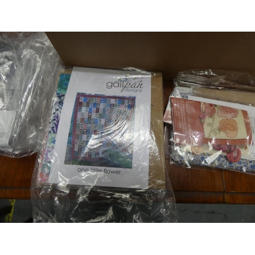 43 - Large box of modern quilt making samples....
