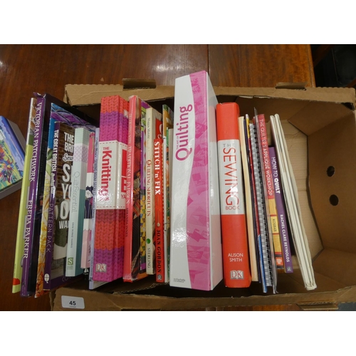 45 - Large box of patchwork quilting books....