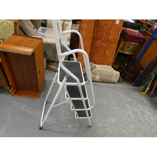 496 - Pair of modern folding step ladders.