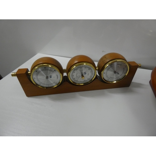 5 - Modern wall clock and barometer.