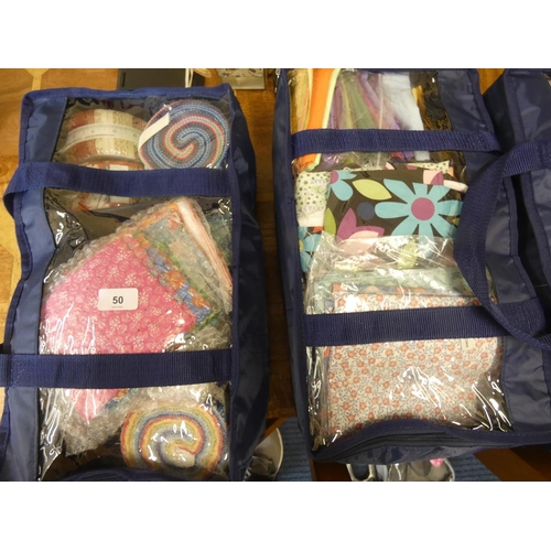 50 - Three bags of new quilt making samples....