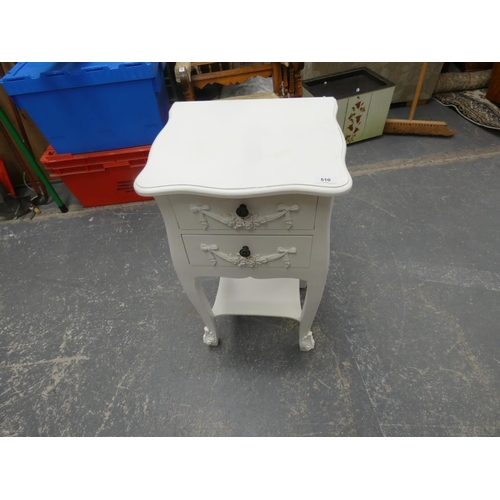 510 - Small set of modern painted bedside drawers.