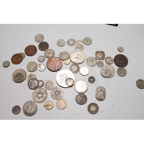 656 - Coin collection to include MEXICO peso 1962, BRITISH WEST AFRICA Edward VIII penny 1936, Russia 2 ko... 