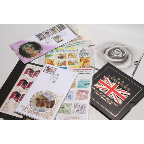 665 - UNITED KINGDOM 1995 BU coin collection, Diana Princess of Wales commemorative £5 coin 1997 in issue ... 