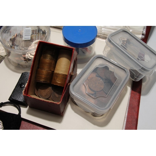 671 - Coin collection held in one ring binder album and loose to include British non-silver coins, USA dol... 