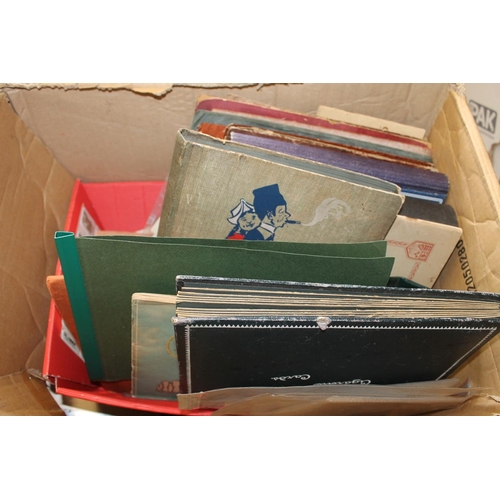 683 - Large box containing cigarette cards in albums and loose to include Players Military Uniforms of the... 