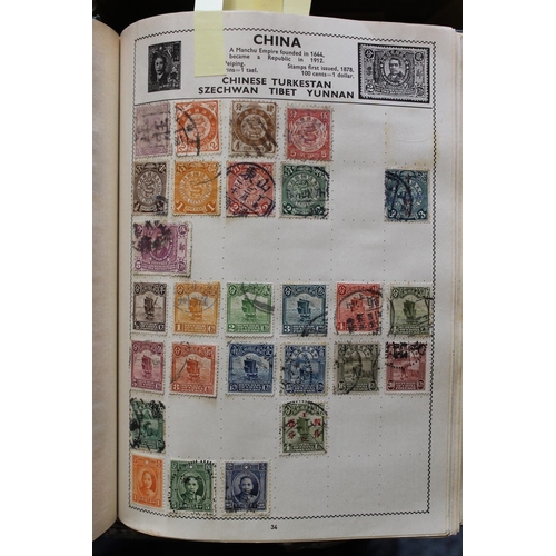 687 - Stamp collection held across numerous albums to include two Movaleaf albums which are well populated... 