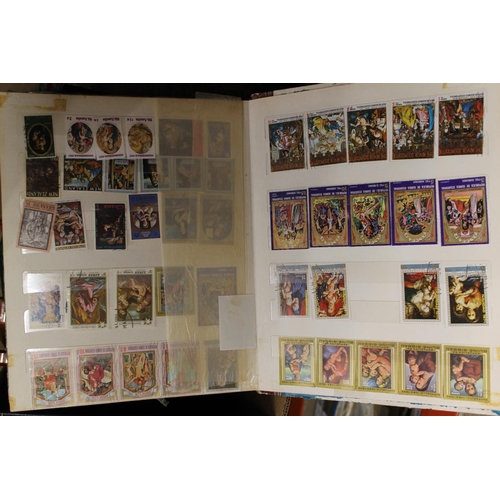 719 - Thematic stamp collection held across seven albums and stockbooks to include Animals and Fish, Flowe... 