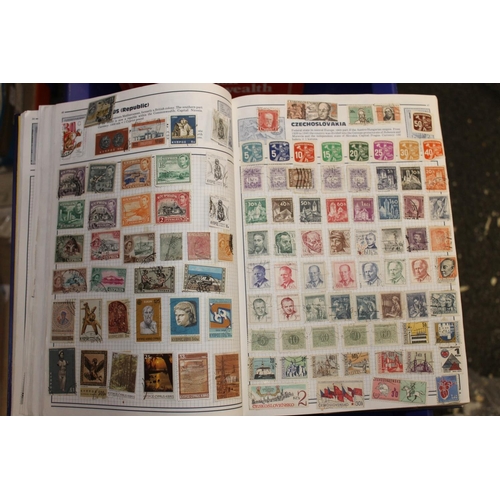 720 - Stamp collection held across multiple albums to include mostly 20th century used material, much GB a... 