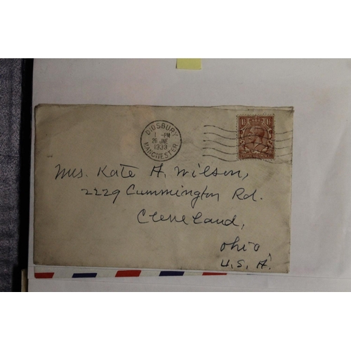 724 - Stamp collection to include an album of early 20th century GB, USA and other stamps on covers, also ... 