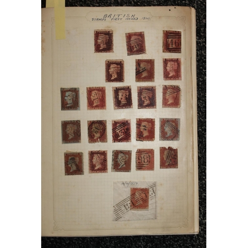 728 - Stamp collection held across two well populated albums to include GB penny reds plates and stars, KG... 