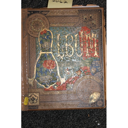 735B - Art Nouveau style scrap album containing photographs of Barmouth, Rome, Scottish Castles, Ireland, N... 