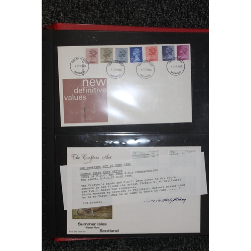 735G - Stamp collection held across ten albums and folders to include first day covers FDCs spanning 1978-1... 