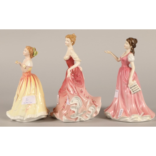 1 - Three Royal Doulton figures Sweet Music HN4302, Deborah HN 3644 and Pretty ladies Stephanie