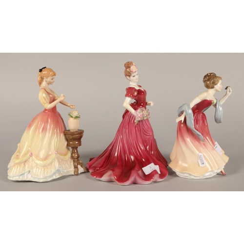 3 - Two Royal Doulton figures Amy's Sister HN3445, sarah 1993 and a Coalport Ladies of Fashion 