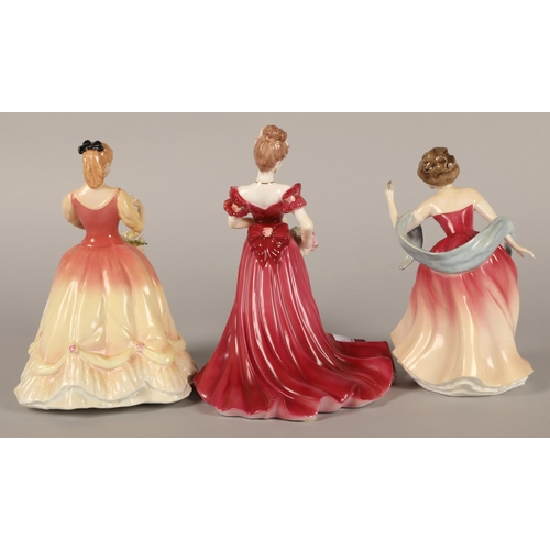 3 - Two Royal Doulton figures Amy's Sister HN3445, sarah 1993 and a Coalport Ladies of Fashion 