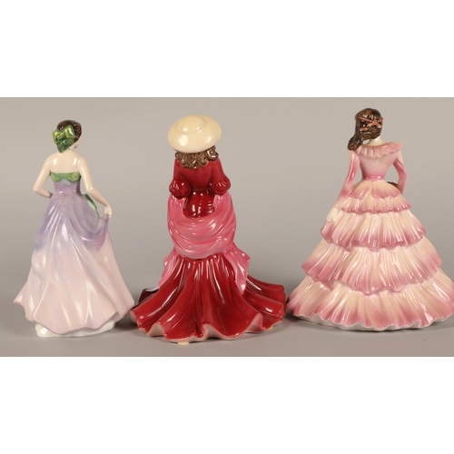 4 - Two Royal Doulton figures Jessica HN3850 figure of the year, Natashia HN4154 and a Coalport Ladies o... 