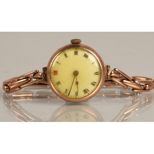 96 - 9ct gold ladies wristwatch, 23g