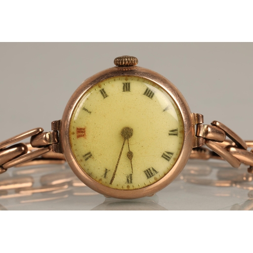 96 - 9ct gold ladies wristwatch, 23g