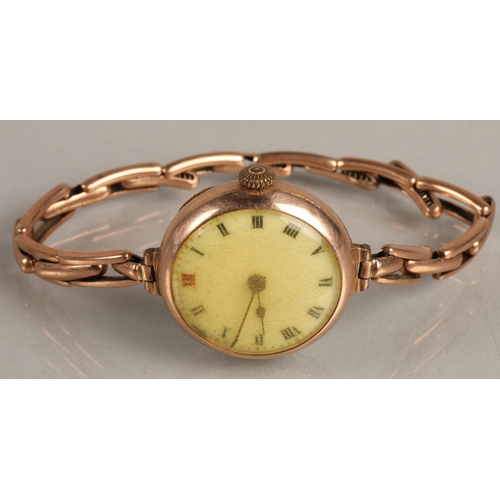 96 - 9ct gold ladies wristwatch, 23g