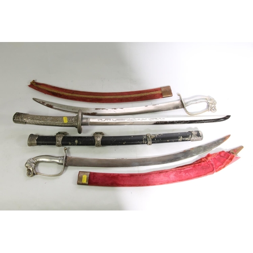 117 - Japanese style Samurai sword and two Indian swords. (3)