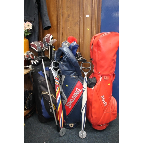 140 - Three sets of golf clubs to include Calloway Big Berthas, Odyssey White Ice putter, etc.