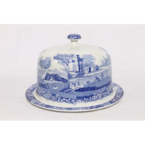 196 - Spode Italian cheese bell on stand, 29cm diameter.