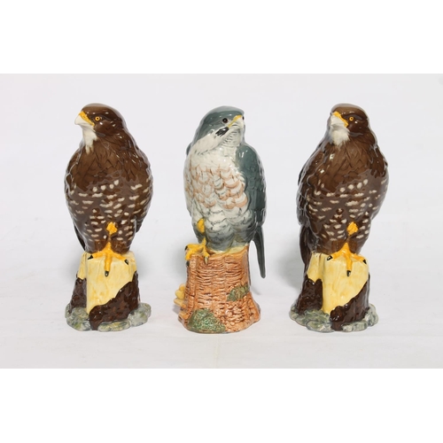 216 - Whisky decanters to include Royal Doulton, Whyte & Mackay buzzard, a peregrine falcon and anothe... 