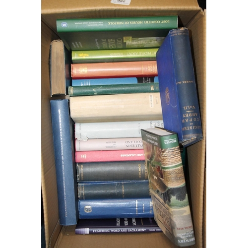 280 - Two boxes of books to include World Ceramics, World Furniture, etc.