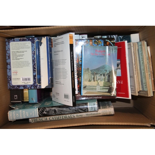 287 - Three boxes of books to include History books, The Dark Ages large hardback, etc.