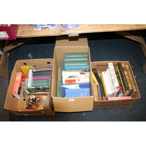 288 - Three boxes of books to include two leather bound Punch books, etc.