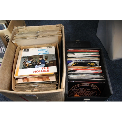 360 - Two boxes of singles to include The Hollies Here I Go Again, Buddy Holly on Coral label, Elvis and s... 