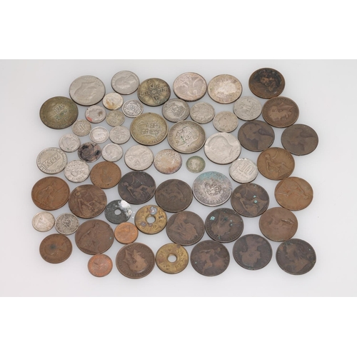 633 - British coin collection to include half-crowns 1817, 1921, 1927 and 1928, florin 1922, shillings 187... 