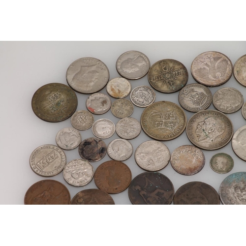 633 - British coin collection to include half-crowns 1817, 1921, 1927 and 1928, florin 1922, shillings 187... 