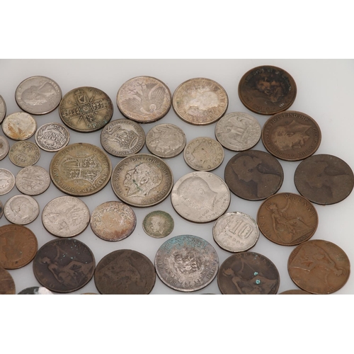 633 - British coin collection to include half-crowns 1817, 1921, 1927 and 1928, florin 1922, shillings 187... 