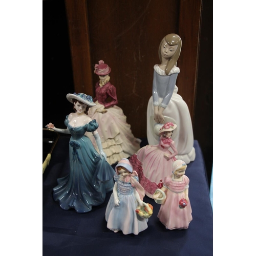 67 - Coalport figurines to include Age of Elegance Hyde Park,  Collingwood Collection Christina and ... 