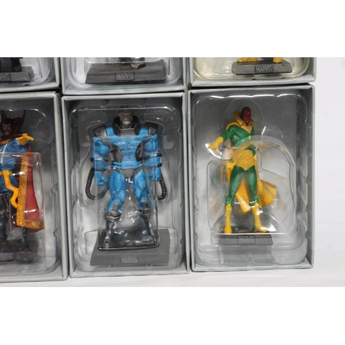 82 - Twelve Eaglemoss Marvel characters to include Thor, Mandalorian, etc., all boxed.