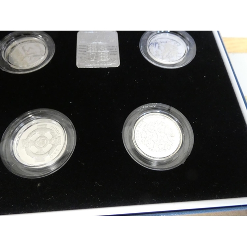 263 - United Kingdom. Two Royal Mint silver proof sets comprising of a 1994-1997 Silver Proof Piedfort One... 