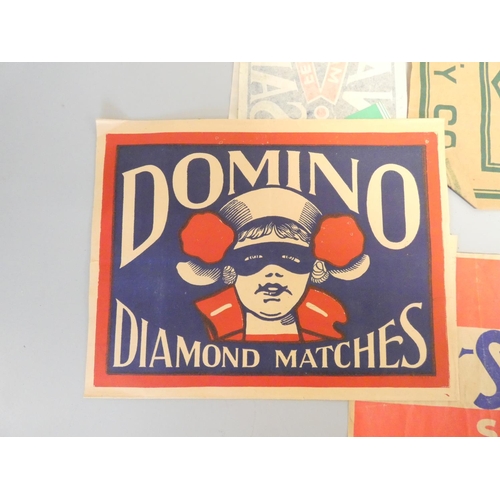 385 - Collection of early 20th century matchbox covers / labels to include Felix ''The Film Cat'', Domino ... 