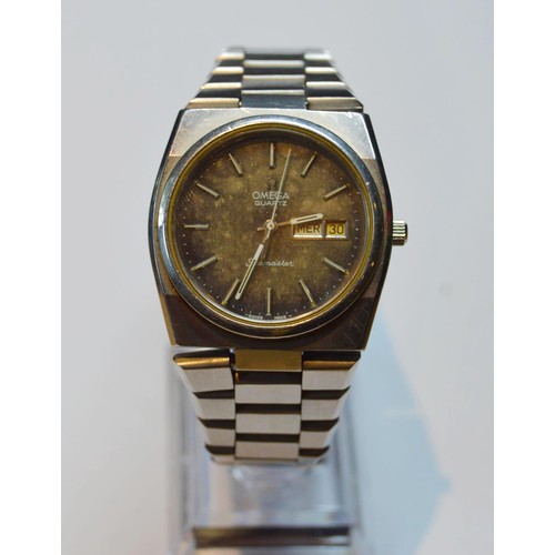 187 - Omega Seamaster quartz gent's wristwatch, c. 1980s, with stainless steel case and strap, baton indic... 