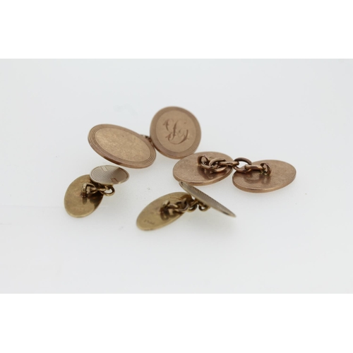 469 - Two pairs of 9ct gold cufflinks, 13.2g