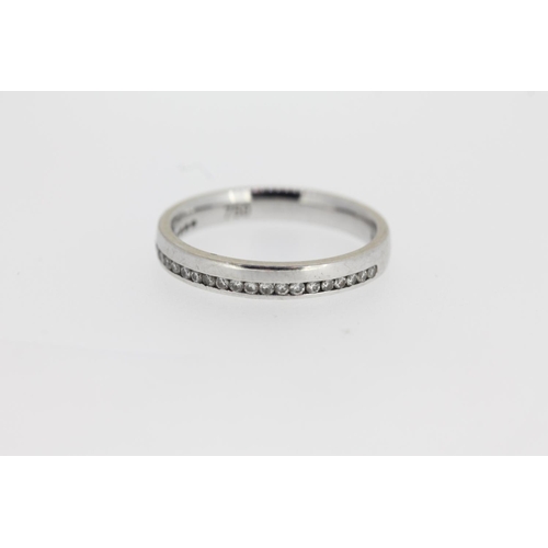 480 - 18ct white gold diamond set eternity ring, size M/N, 3.2g.