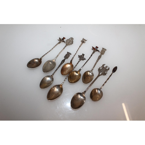 604 - Hallmarked and continental silver teaspoons, gross 84g.