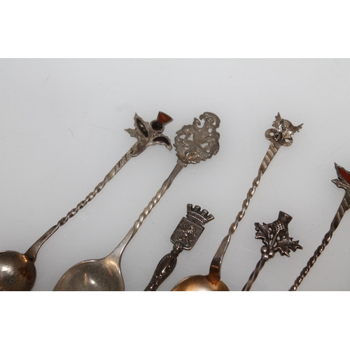 604 - Hallmarked and continental silver teaspoons, gross 84g.