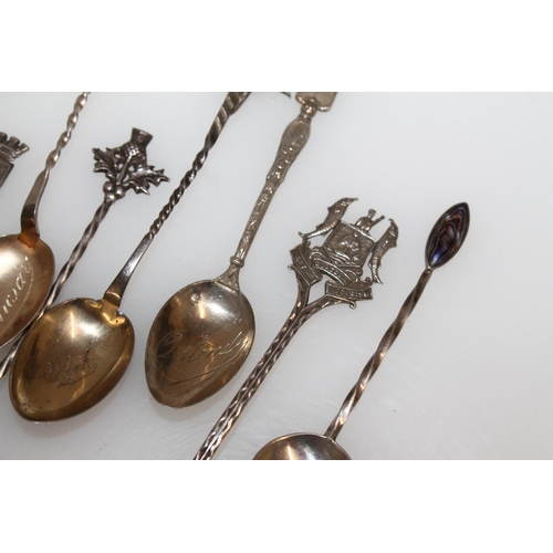 604 - Hallmarked and continental silver teaspoons, gross 84g.