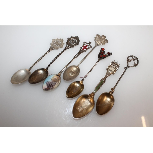 605 - Hallmarked and continental silver teaspoons, gross 108g.